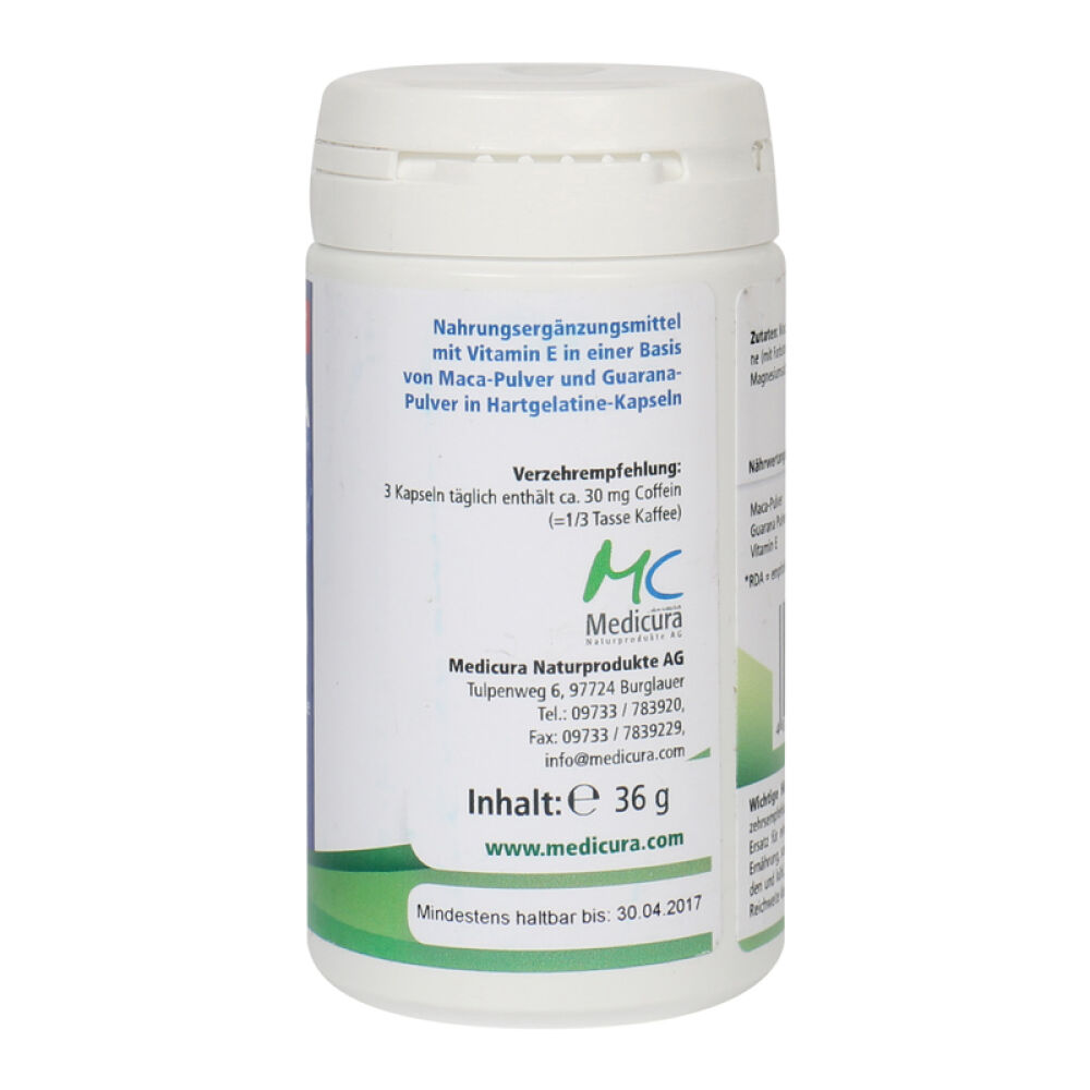 德国直邮|Medicura玛卡秘鲁玛咖原料有机玛卡精片德国制造玛卡瓜拿纳