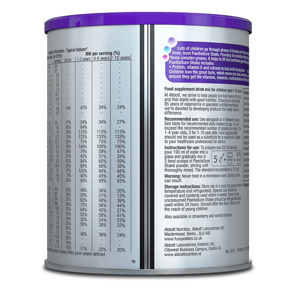 自营雅培(Abbott)奶粉英国版小安素营养粉巧克力味新加坡原装400g1-10岁