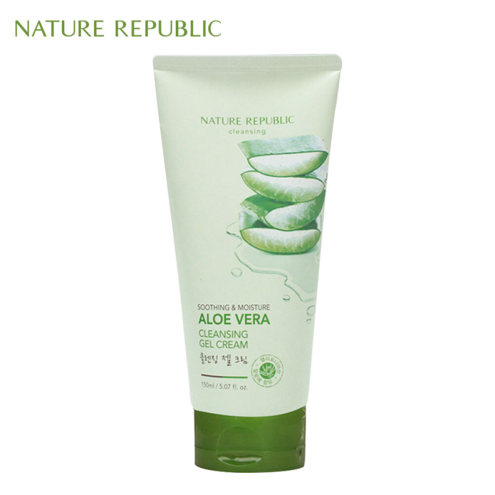 【韩国进口】NatureRepublic自然乐园芦荟胶男女祛痘去痘印补水保湿套装晒后修复补水清洁组合芦荟洗面奶+芦荟胶+芦荟乳液