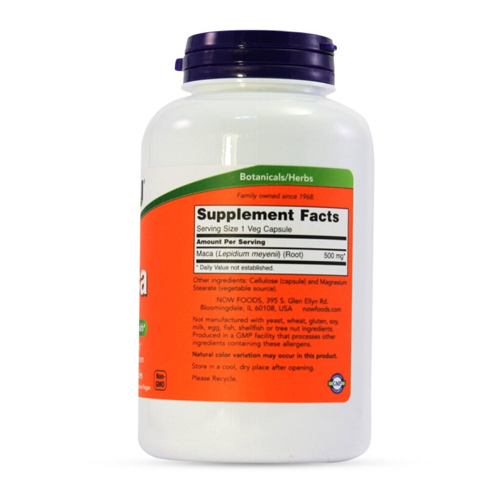 【全球购】美国直邮NowFoods诺奥玛咖/玛卡精片精华MACA胶囊500mg250粒*1瓶