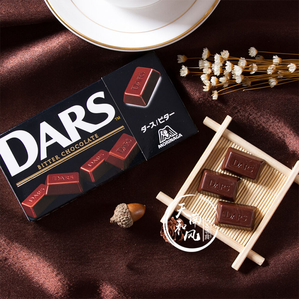 日本进口零食品森永达斯dars黑色牛奶巧克力42g(60g)12粒黑色牛奶