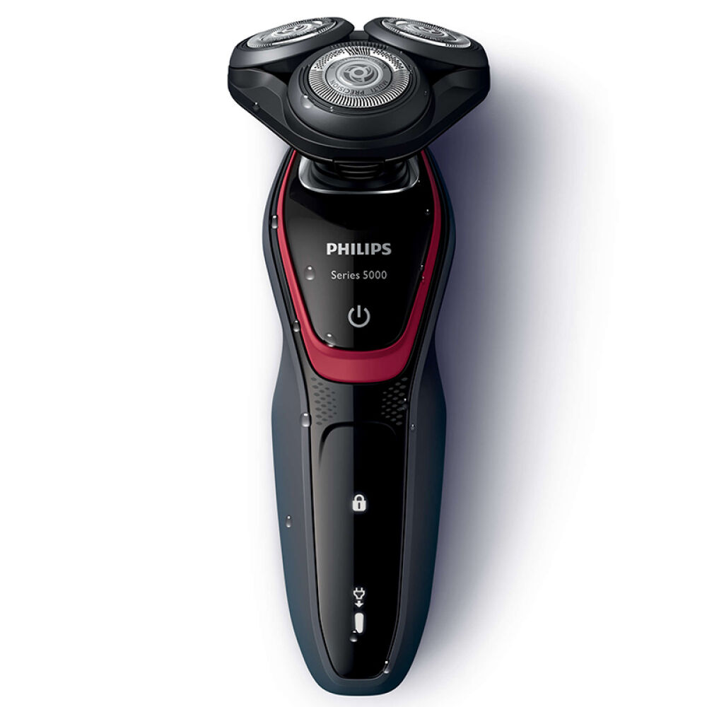 飞利浦（Philips）电动剃须刀S5230/04充电式全身水洗剃须刀官方正品炭灰色-明亮炫红