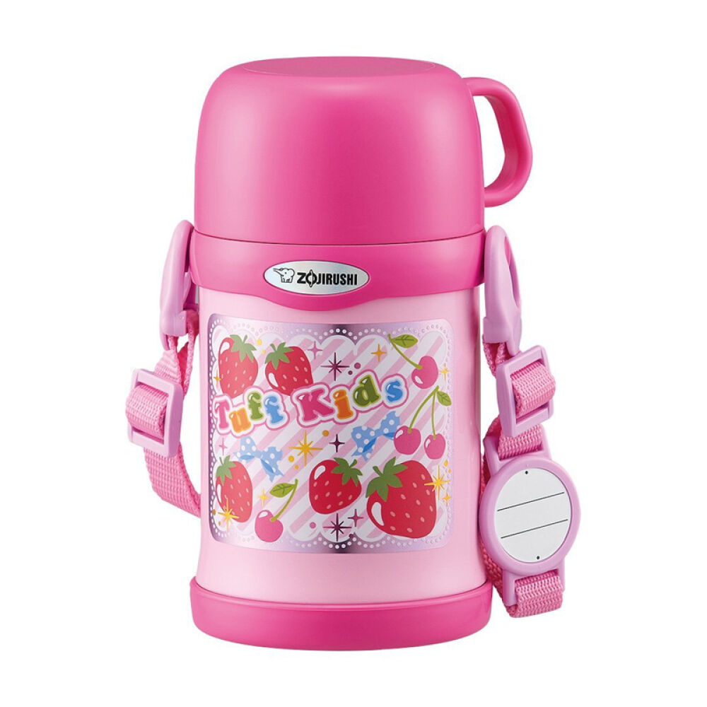 进口象印儿童吸管杯宝宝直饮杯保温杯保冷杯一杯两用（直饮、吸管）450ml粉色泰国版