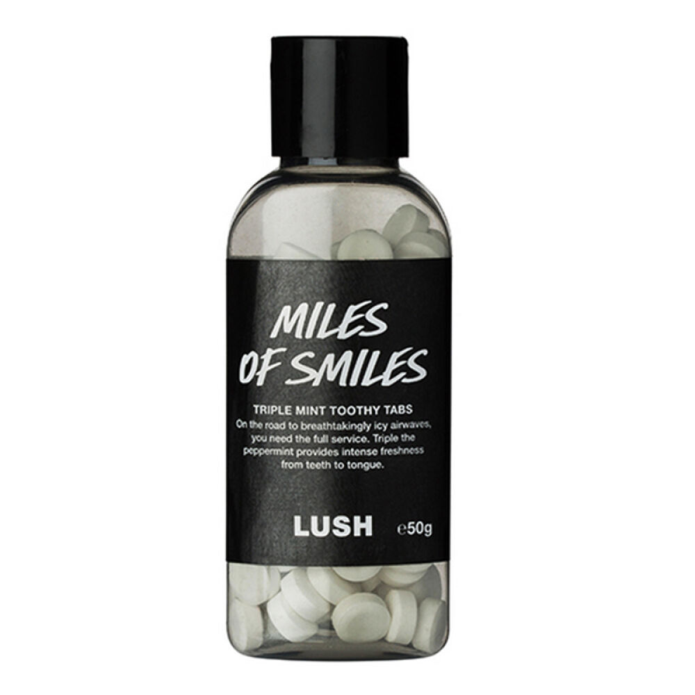 包邮LUSH露诗牙齿清洁固体牙膏颗粒50gmilesofsmiles微笑牙膏粒
