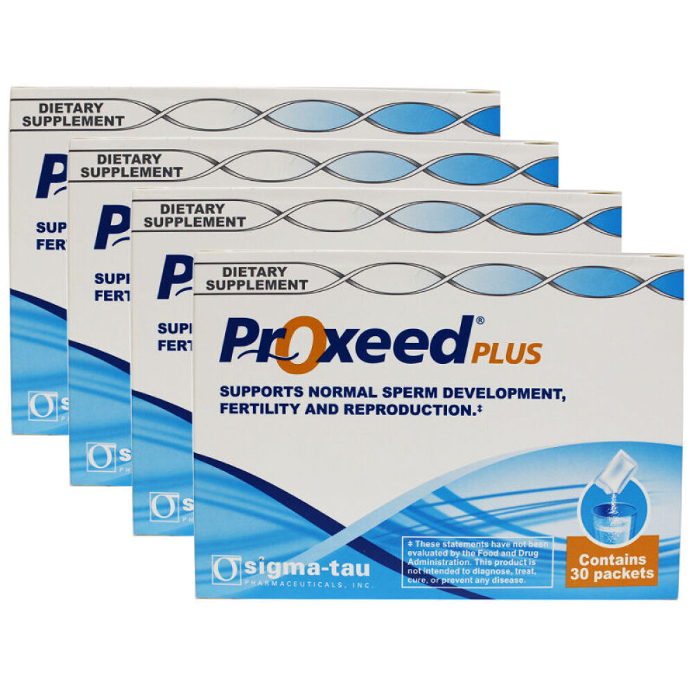 【全球购】美国原装增效版Proxeed-plus男性助育助孕提高精子质量助孕4盒装(两个月量)