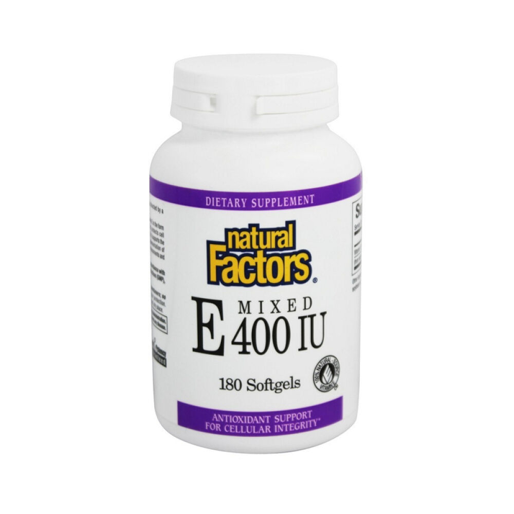 【美国正品直邮】NaturalFactors-维生素E软胶囊400mg抗氧化支持细胞性未定义180粒