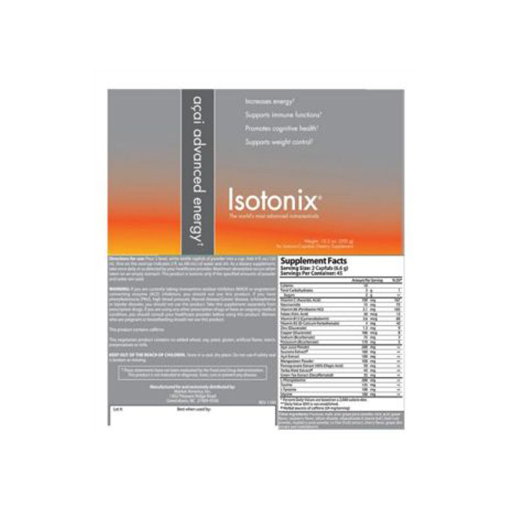 美安Isotonix&#174;等渗系列巴西莓提升能量配方45份（2盒起卖）2瓶价