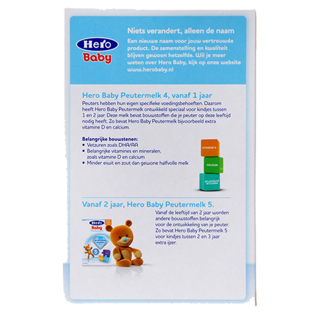 【全球购】荷兰本土美素herobaby海外原装进口保税直邮婴幼儿配方儿童成长奶粉4段1岁以上(4盒装)