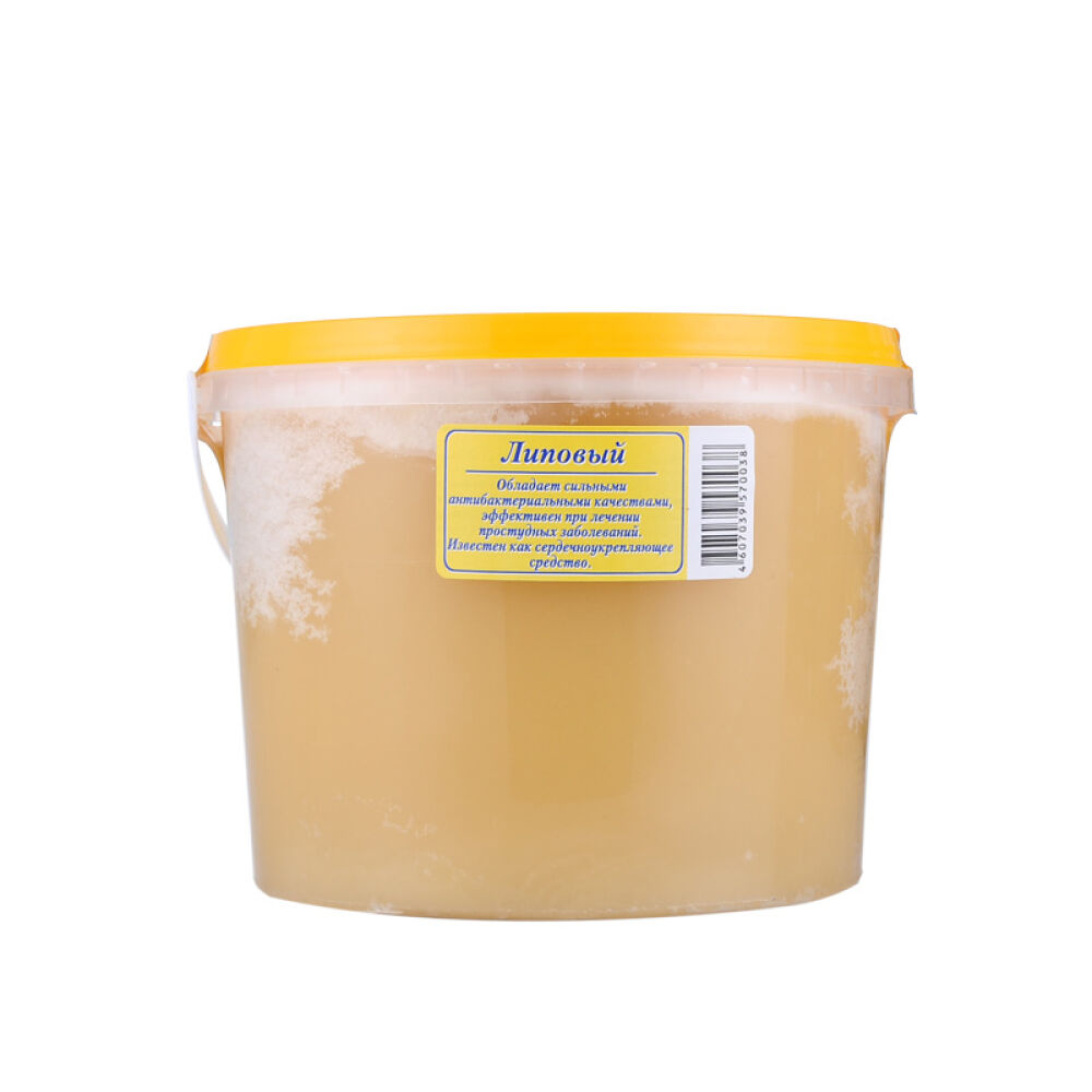 俄罗斯原装进口蜂蜜蜂蜜晚宴天然野生椴树蜜雪蜜椴树雪蜜1kg塑料罐(0038)