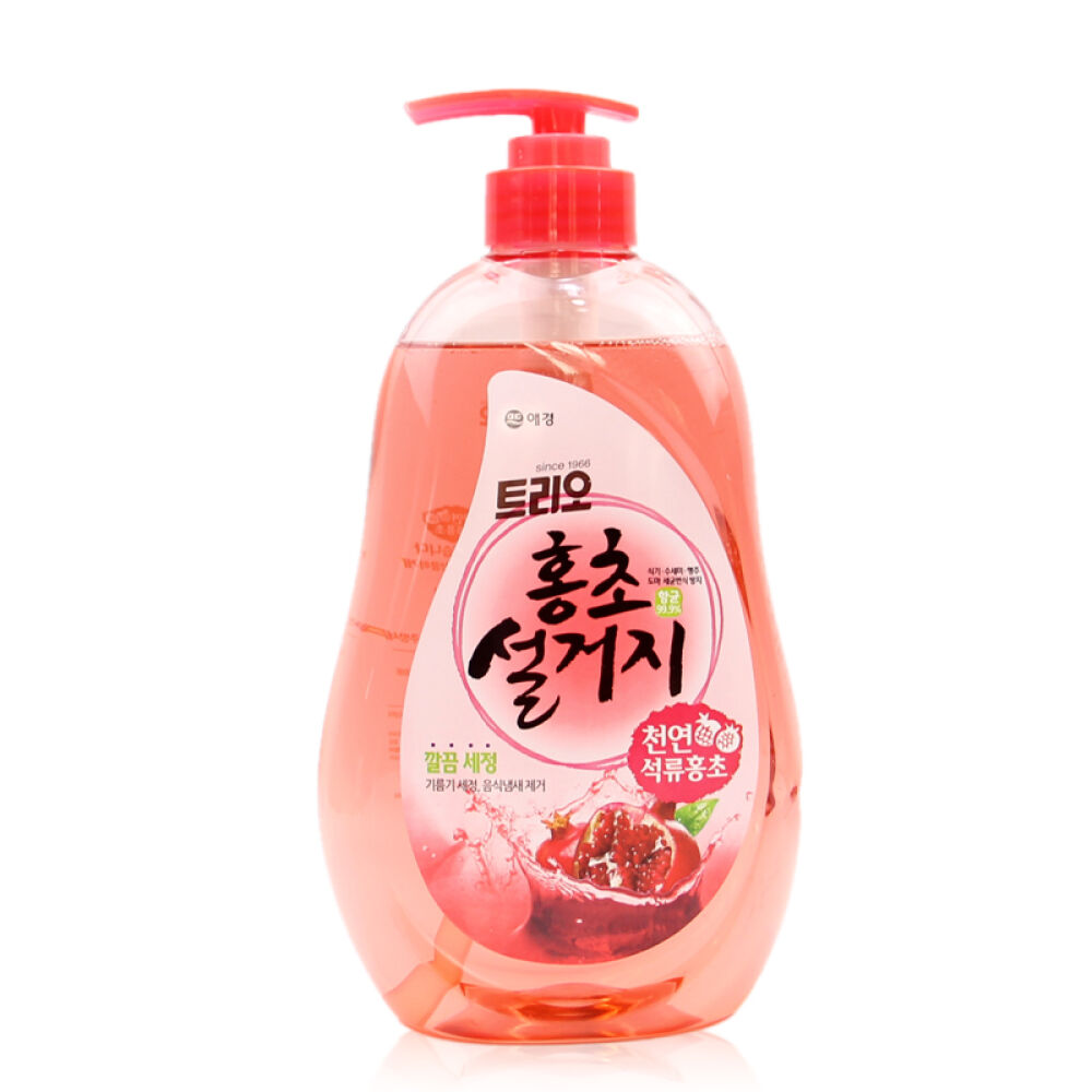 【韩国直邮】Aekyung爱敬天然小麦米植物洗洁精洗碗液清洗果蔬餐具石榴洗洁精750g