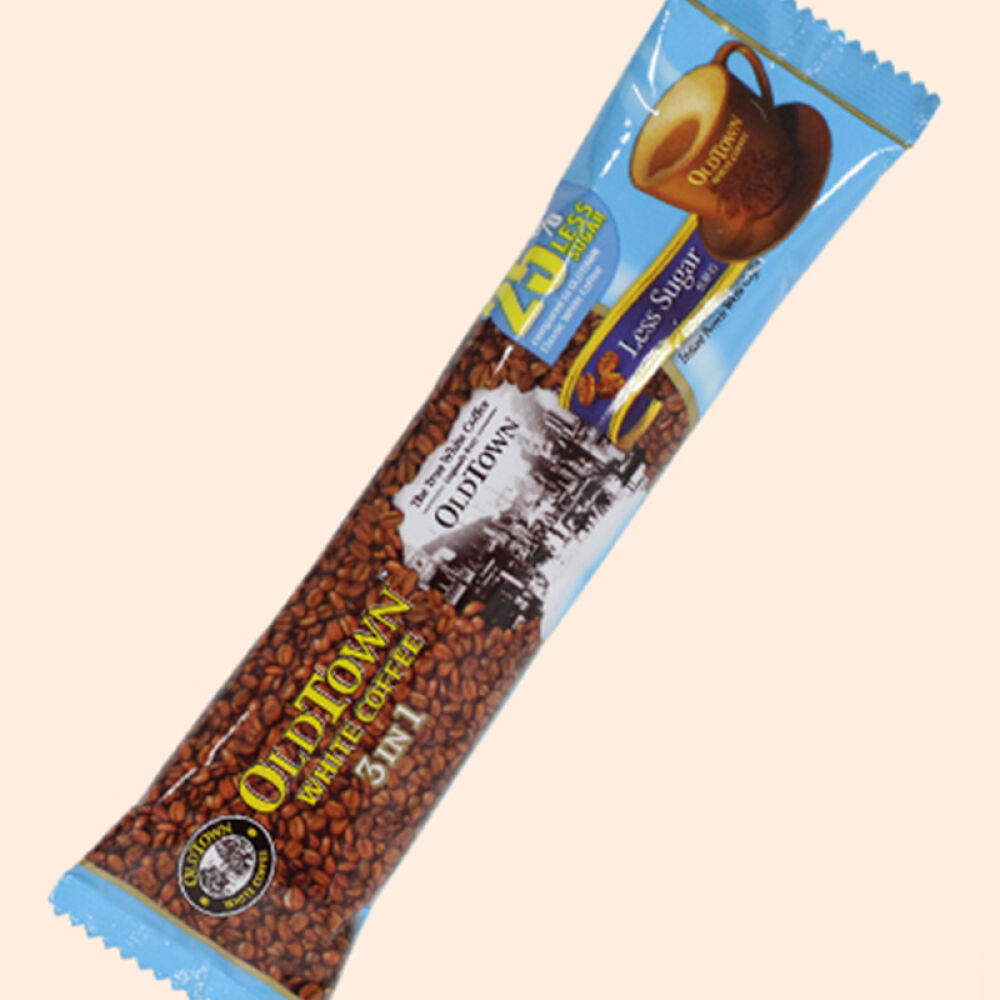 马来西亚进口Oldtown旧街场低糖白咖啡525g袋装直邮商品
