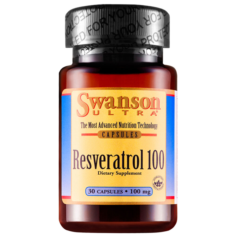 斯旺森swanson白藜芦醇营养胶囊100mg*30粒抗氧化超越葡萄籽美国原装进口