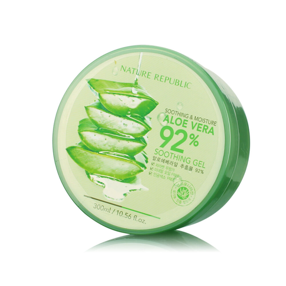 自然乐园NatureRepublic芦荟胶芦荟保湿补水乳芦荟胶精华保湿水乳3件套