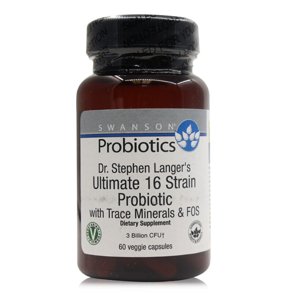 斯旺森SWANSON益生菌成人养胃护胃助消化增肥清肠通便腹泻肠胃养护60粒美国直邮2瓶