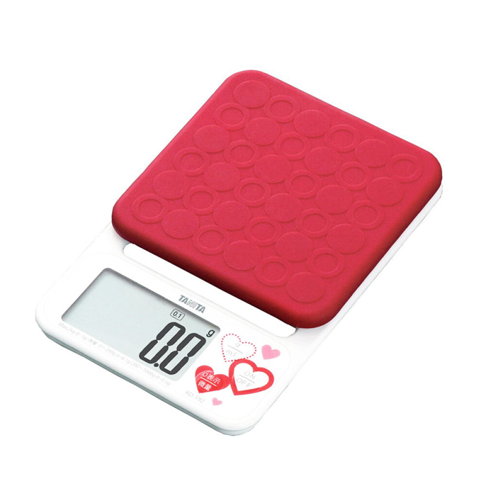 日本代购百利达TANITAKD-192厨房秤食物烘焙0.1g高精度电子称红色-百利达KD-192