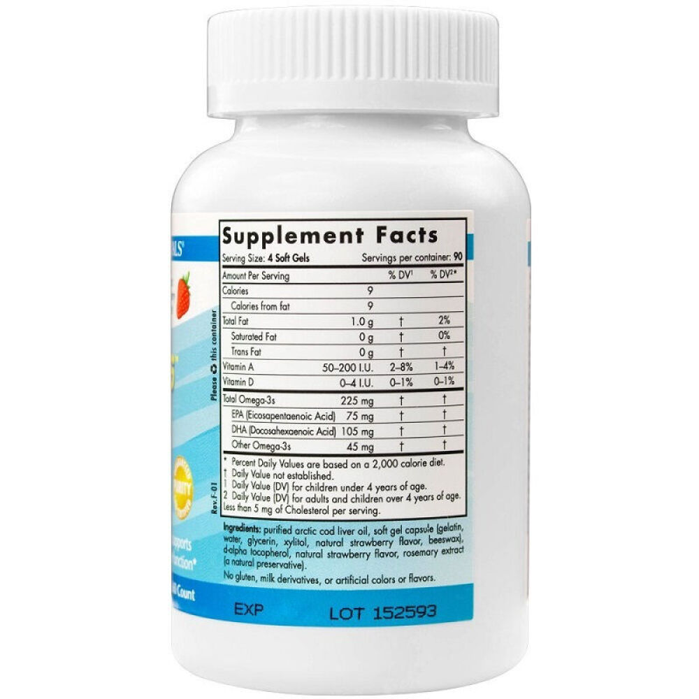 美国NordicNaturals挪威小鱼鳕鱼油DHA鱼油软胶囊360粒三岁+