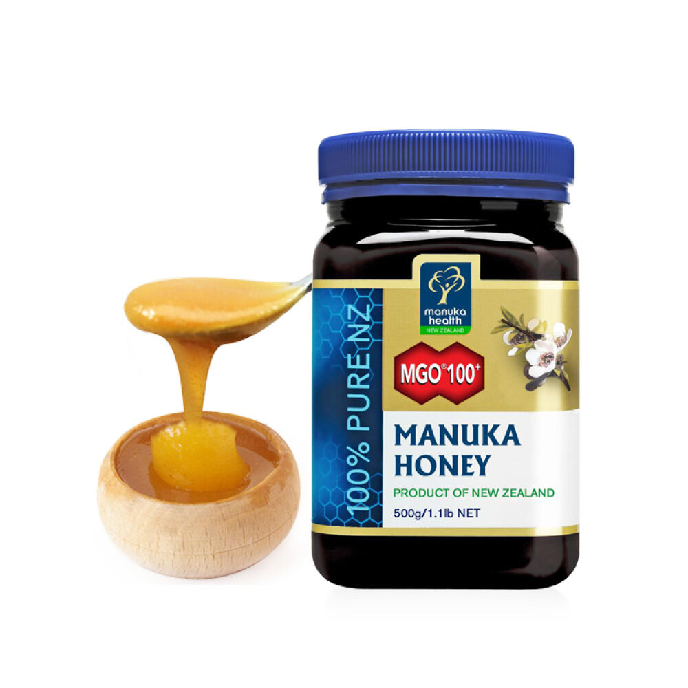 新西兰进口蜜纽康（ManukaHealth）蜂蜜高浓度麦卢卡+养胃护胃暖胃美容养颜MGO100+麦卢卡蜂蜜500g