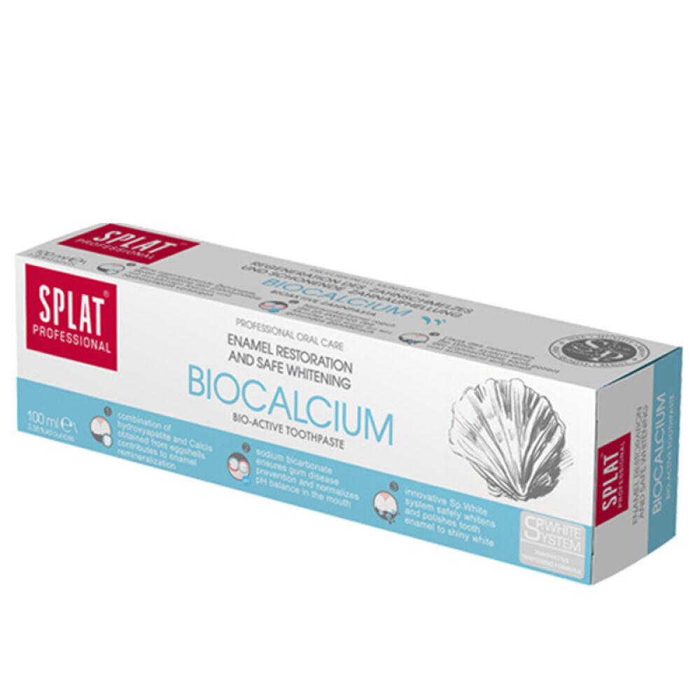 自营俄罗斯斯普雷特(SPLAT)活性补钙亮白修护牙膏100g
