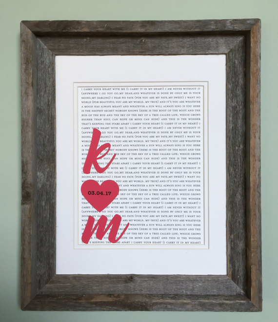 giftforcouplegiftsforcouplesframedfirstdancelyricsorweddingvows