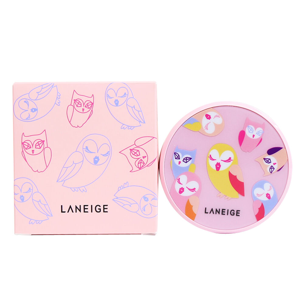 Laneige兰芝气垫BB霜/遮瑕防晒隔离限量猫头鹰粉色保湿21#