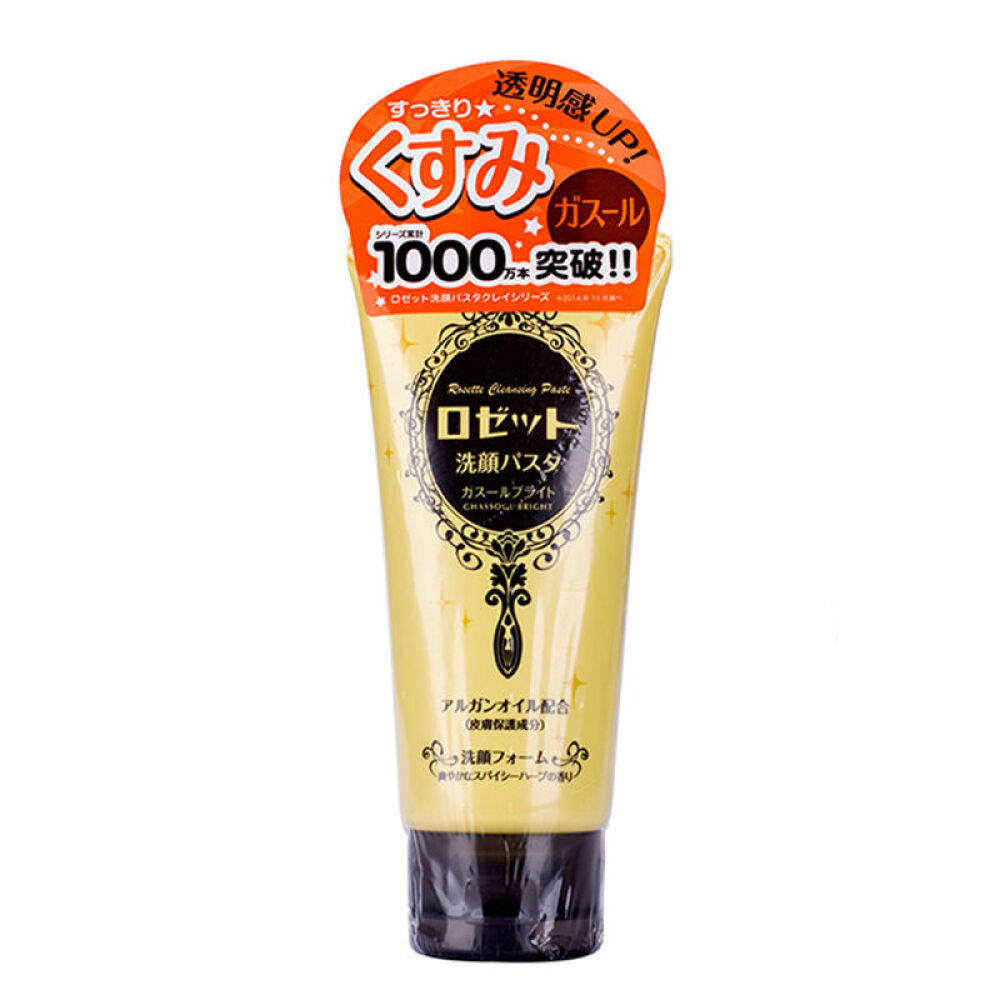 日本rosette诗留美屋洗面奶露姬婷洁面乳洁面膏海泥深层清洁收毛孔男女120g黄色