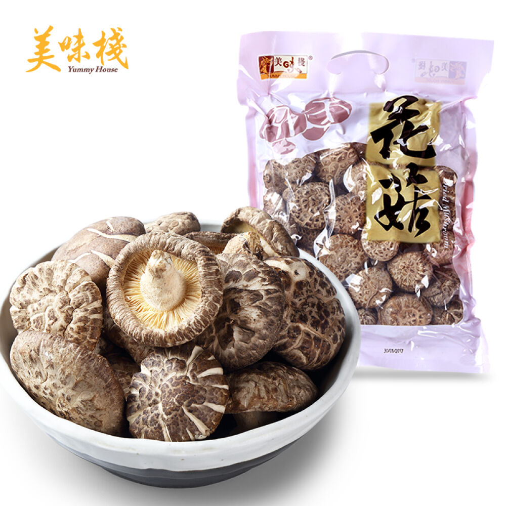 美味栈花菇香港进口冬菇香菇特级干货农家特产香菇250g