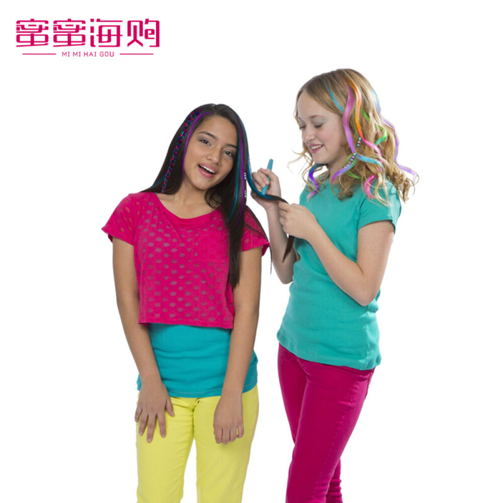 【全球购】美国原装进口儿童公主指甲油美甲套装美发套装爱美装饰派对装扮玩具美国Alex儿童染发套装天然安全