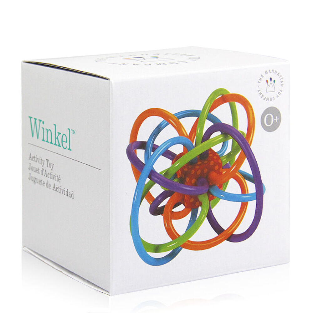 【全球购】美国直邮曼哈顿球宝宝牙胶手抓球玩具婴儿玩具球儿童玩具0-36个月环形牙胶-普通款带盒