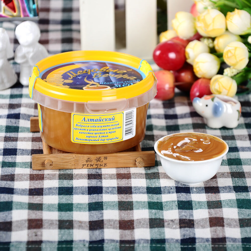 俄罗斯原装进口蜂蜜蜂蜜晚宴牌天然洋槐蜜等300g阿尔泰蜜(0212)