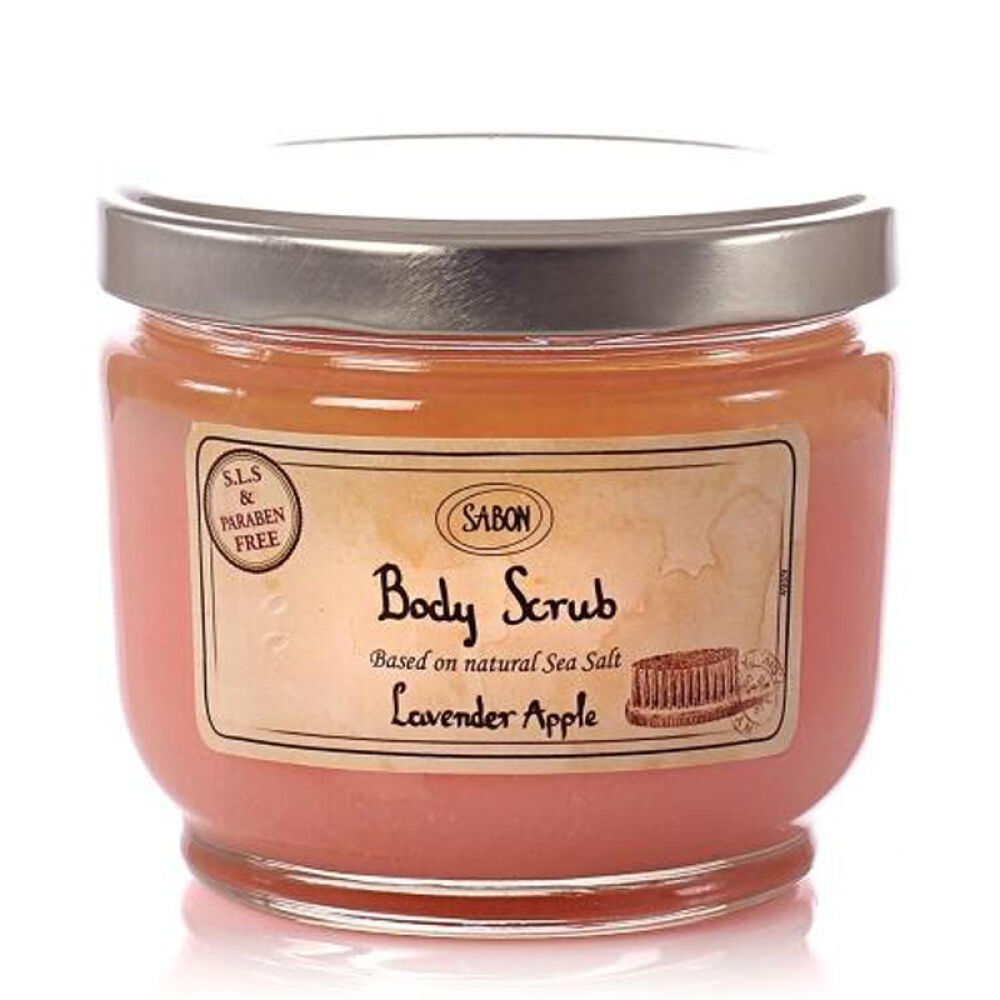 【香港直邮】SABON死海盐身体磨砂膏600g配木勺薰衣草苹果