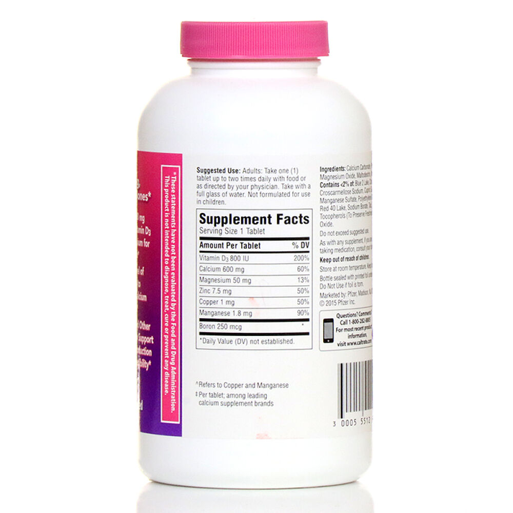 【全球购】美国钙尔奇(Caltrate)钙片维D加强型320粒骨骼健康成年中老年孕妇补钙一瓶