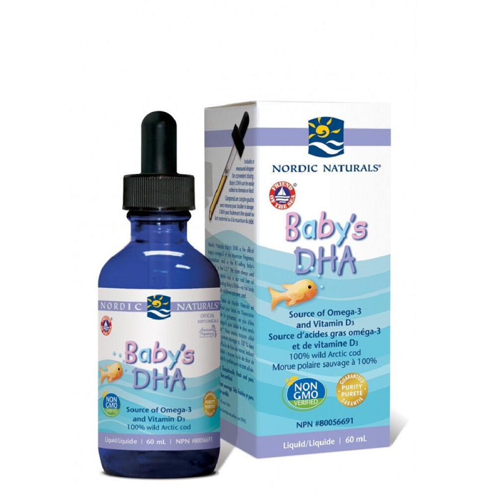 NordicNaturals鱼肝油婴幼儿鳕鱼肝油DHA滴灌装60ml