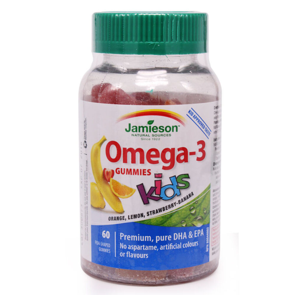 【全球购】加拿大直邮jamieson健美生儿童鱼油软糖水果味60粒