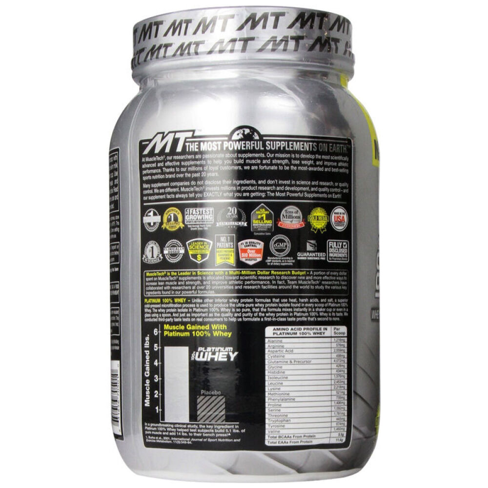 【全球购】muscletech肌肉科技乳清蛋白粉增重健身蛋白粉增肌粉白金乳清蛋白粉2磅(巧克力味)