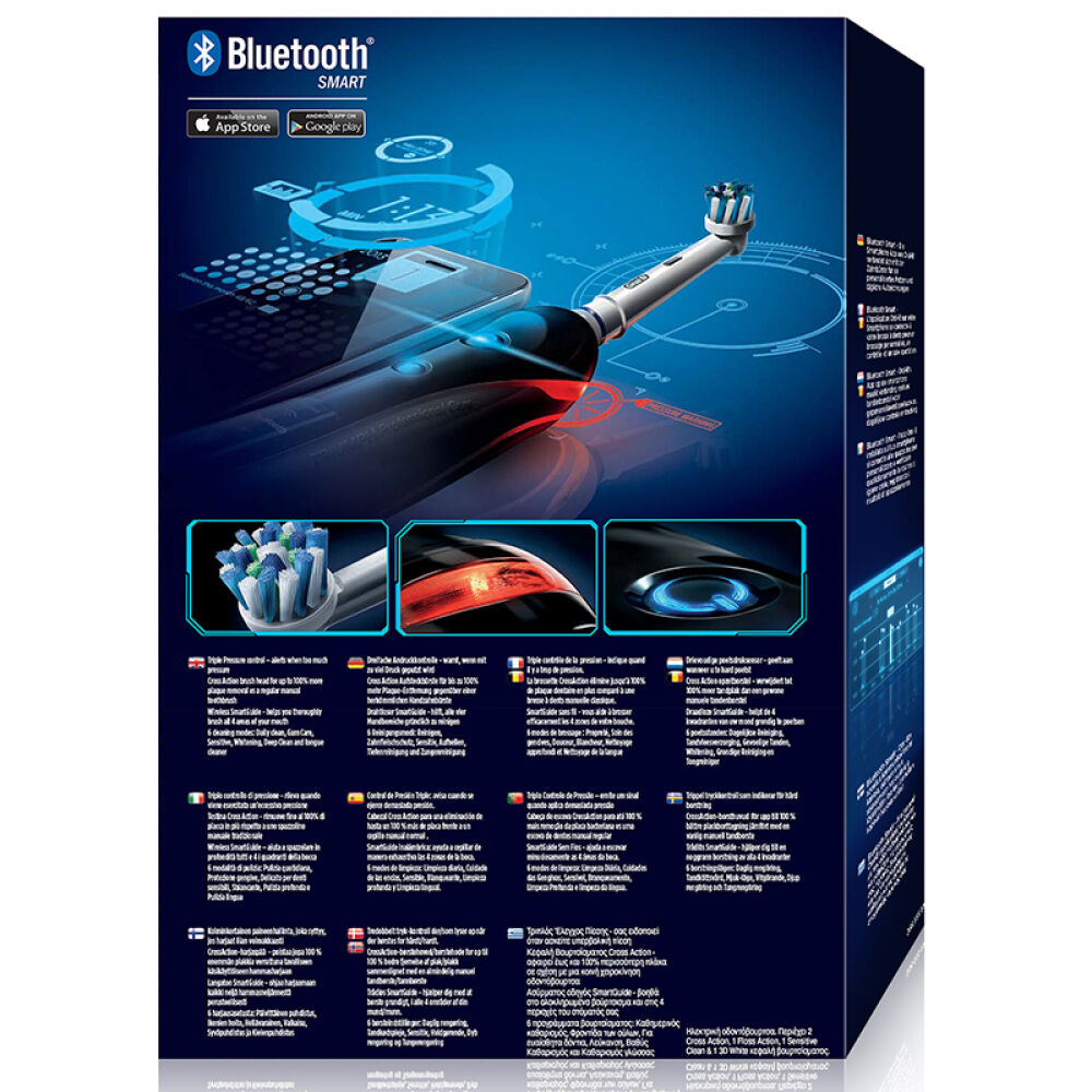 自营德国欧乐B(Oral-B)3D智能蓝牙电动牙刷极客黑P7000无线智能向导