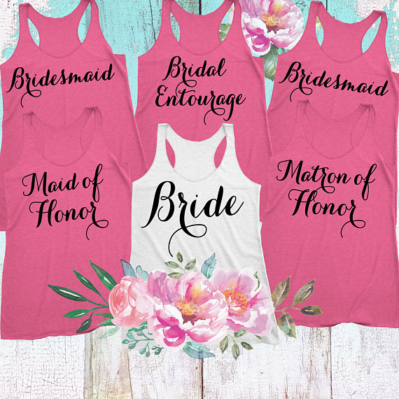 weddingpartytanktops.bridalentourageshirts.maidofhonortank.