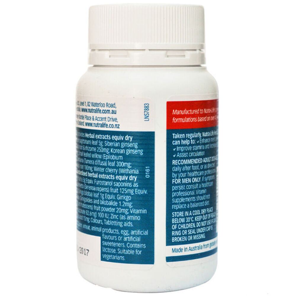 【新西兰直邮】NutraLife纽乐天然草药男性肾宝30粒男用肾宝30粒2瓶