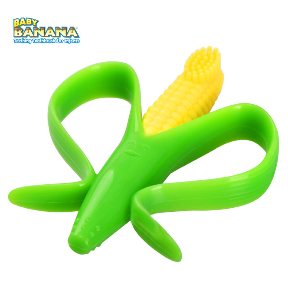 【全球购】加拿大直邮babybanana香蕉宝宝婴儿牙胶宝宝磨牙棒咬咬胶日常护理玉米3m+
