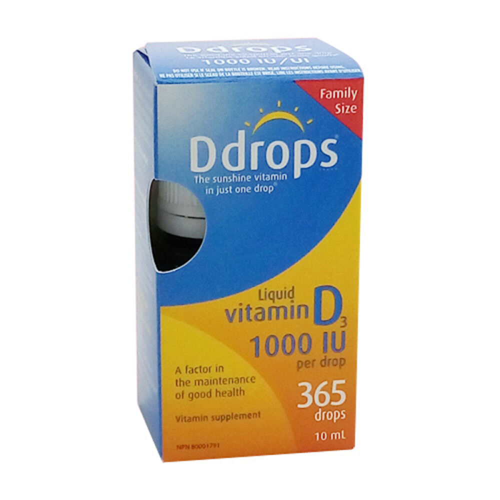 美国Ddrops成人维生素D3补充液365滴*2