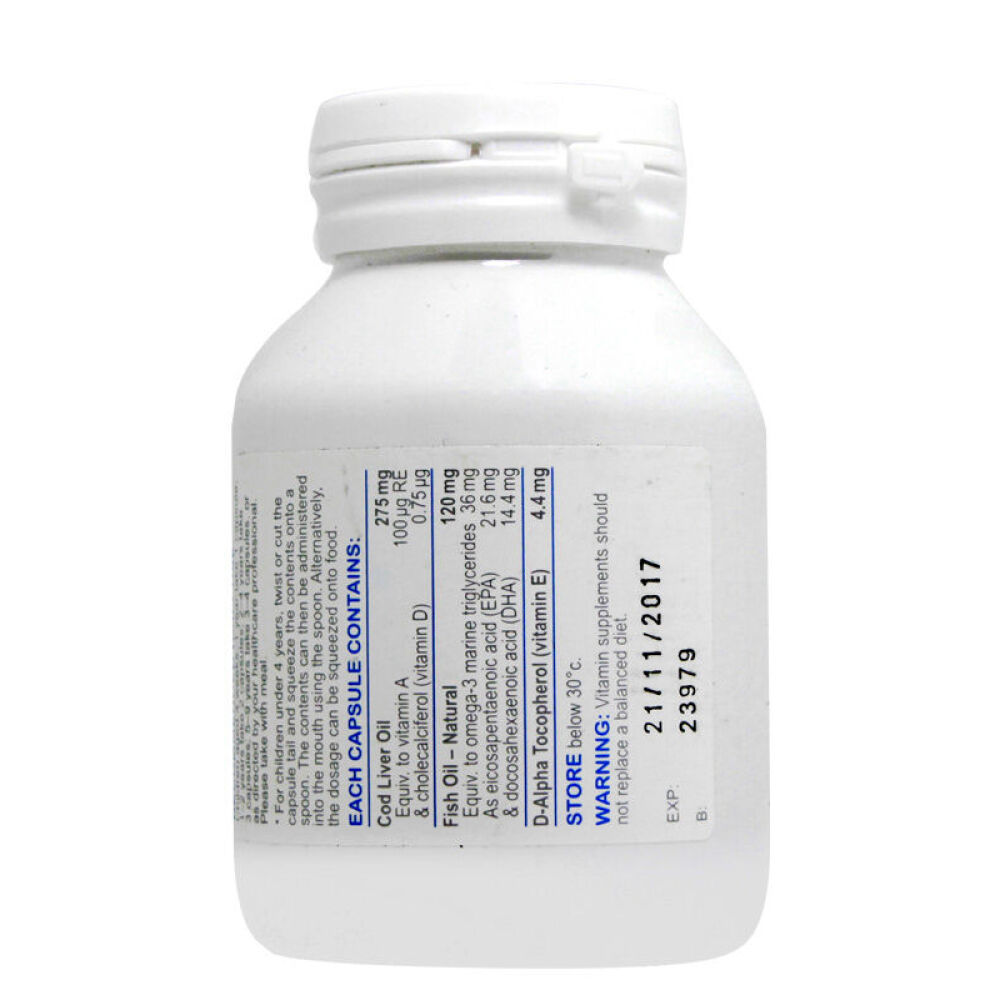 澳洲直邮BioIsland佰澳朗德婴幼儿孕期哺乳期胶囊宝宝天然鳕鱼肝油90粒*2瓶