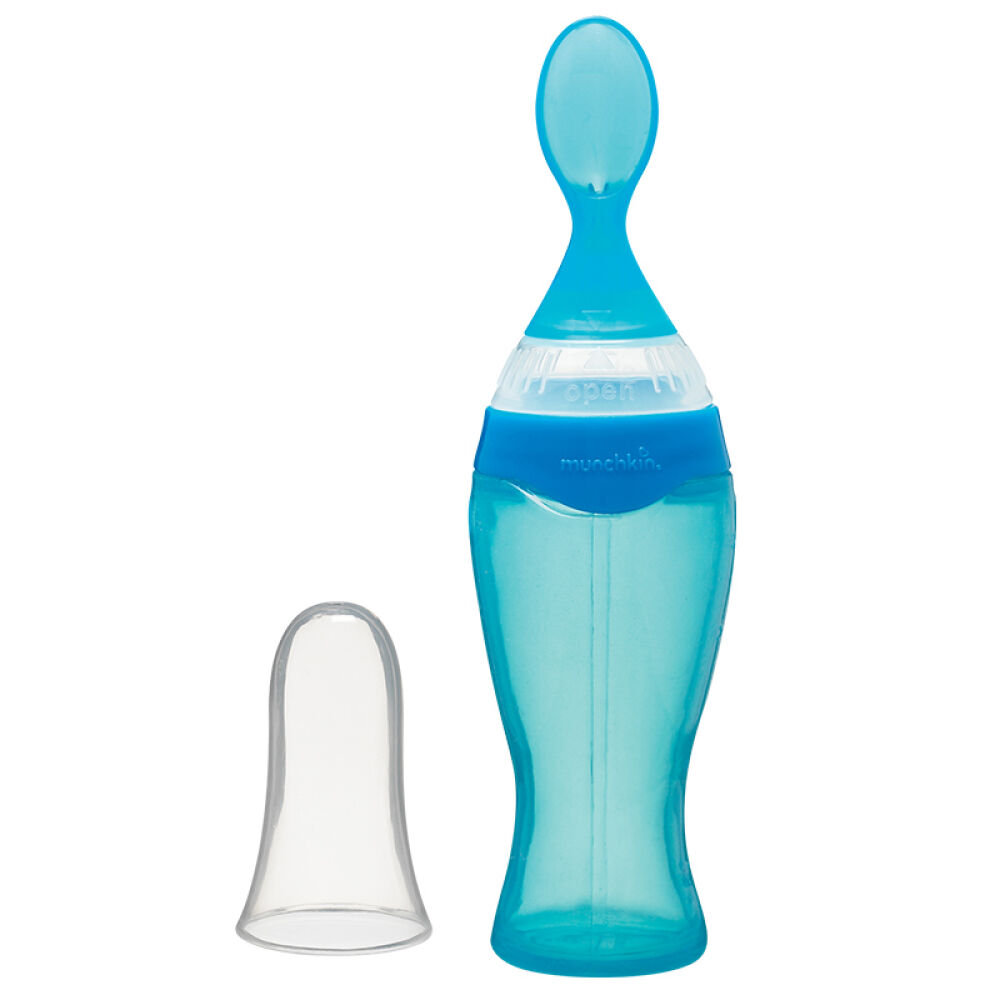 自营满趣健Munchkin易挤压辅食喂养挤压勺喂养勺4个月以上宝宝颜色随机