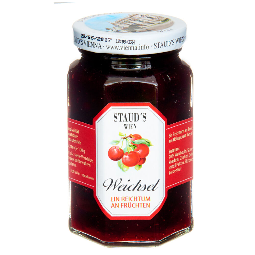 自营奥地利进口果酱施陶尔兹STAUD’S酸樱桃果酱250g 自营奥地利进口果酱施陶尔兹STAUD’S酸樱桃果酱250g