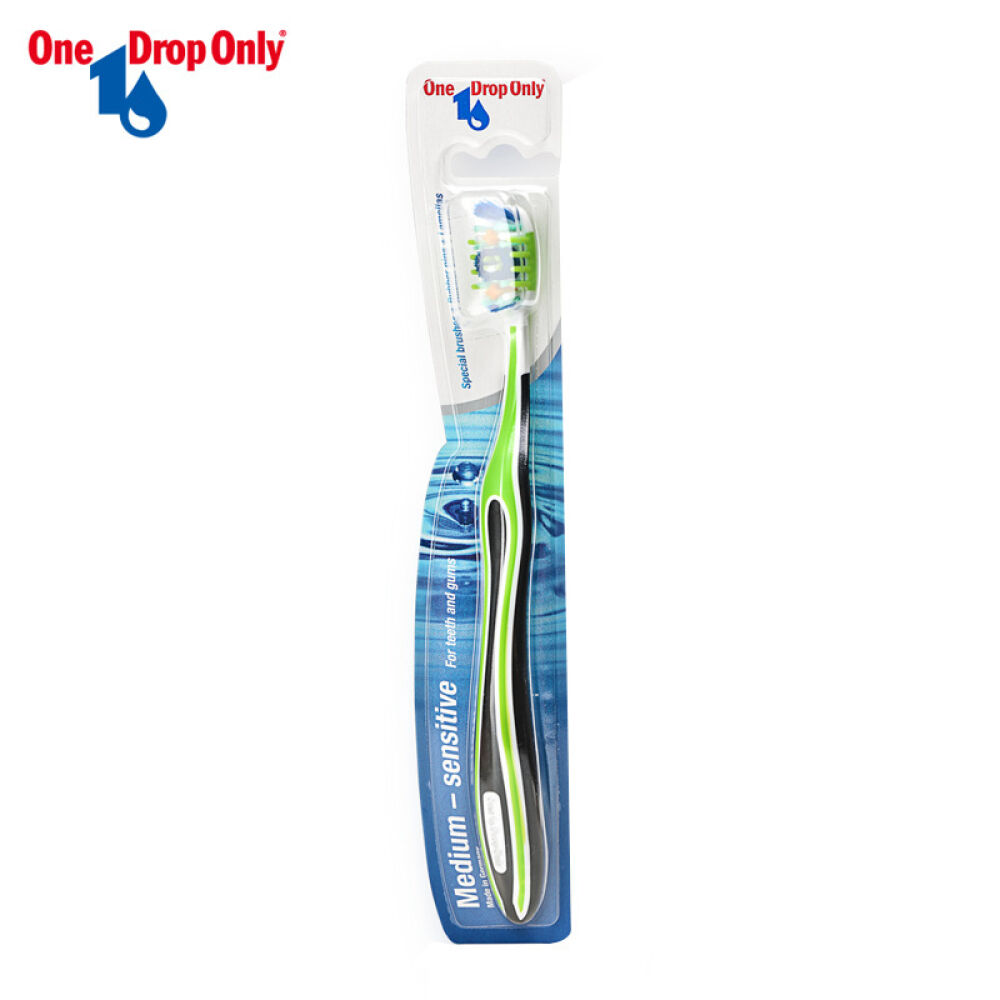 德国进口OneDropOnly多功能牙刷牙清洁按摩牙龈中硬度四色可选黄粉
