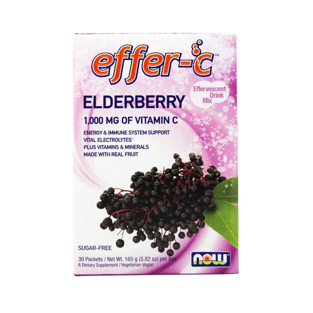 【美国正品直邮】NOWFoods诺奥抗氧化提高免疫力柠檬味Effer-C泡腾饮料30包未定义30.00Packet(s)
