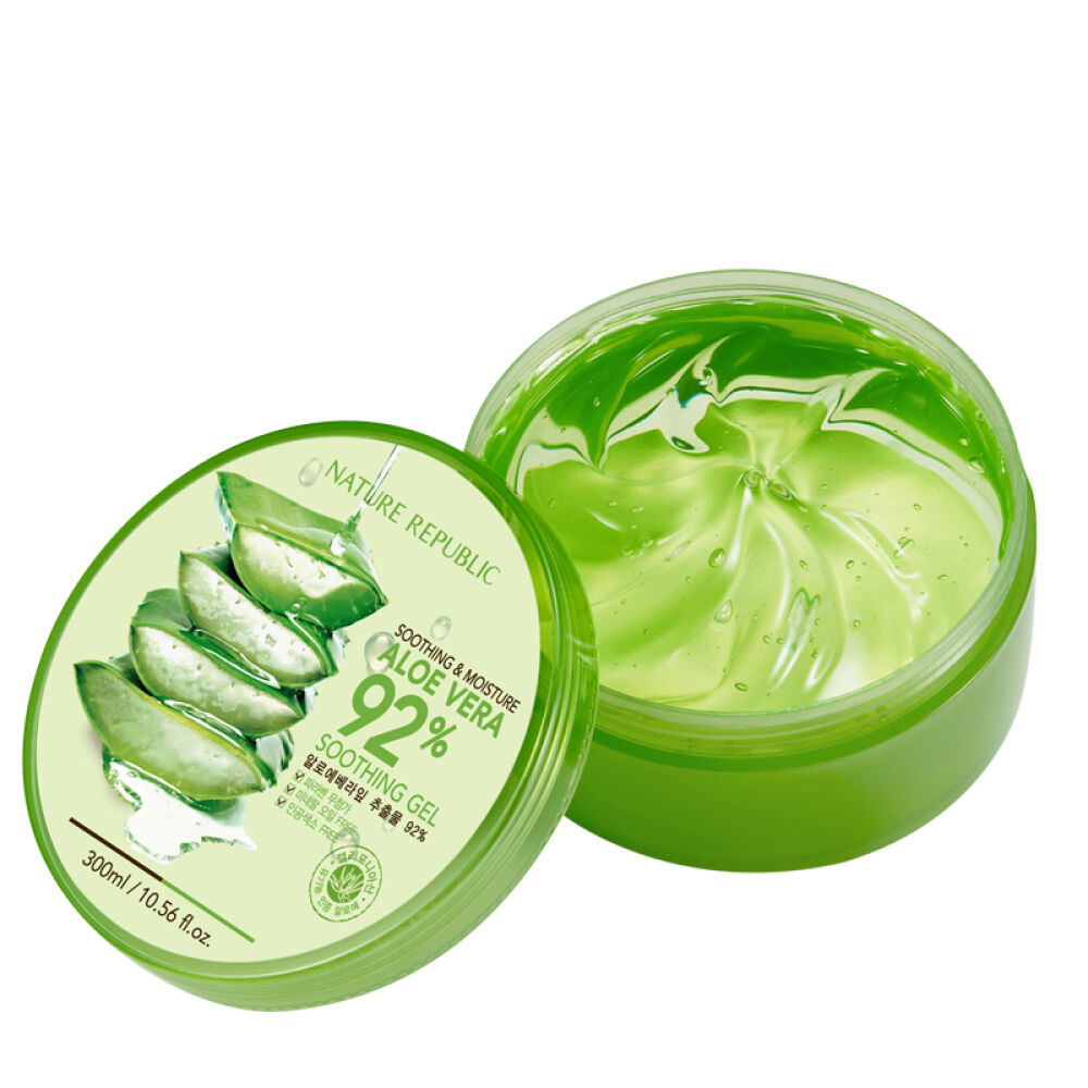 【韩国原装进口】自然乐园NATUREREPUBLIC芦荟胶面膜补水保湿300ml芦荟胶3瓶