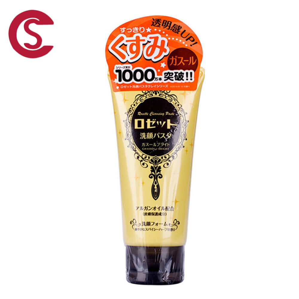 日本rosette诗留美屋洗面奶露姬婷洁面乳洁面膏海泥深层清洁收毛孔男女120g黄色