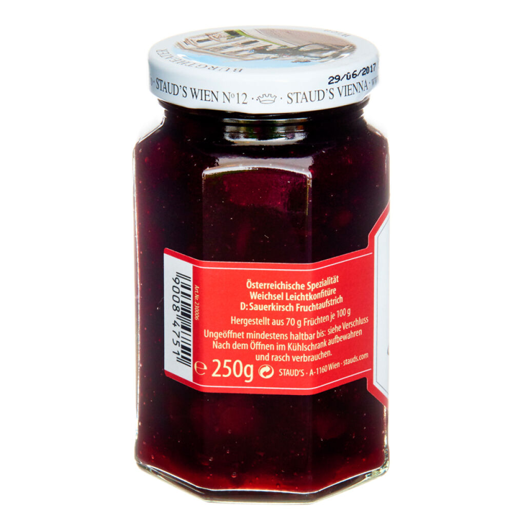 自营奥地利进口果酱施陶尔兹STAUD’S酸樱桃果酱250g