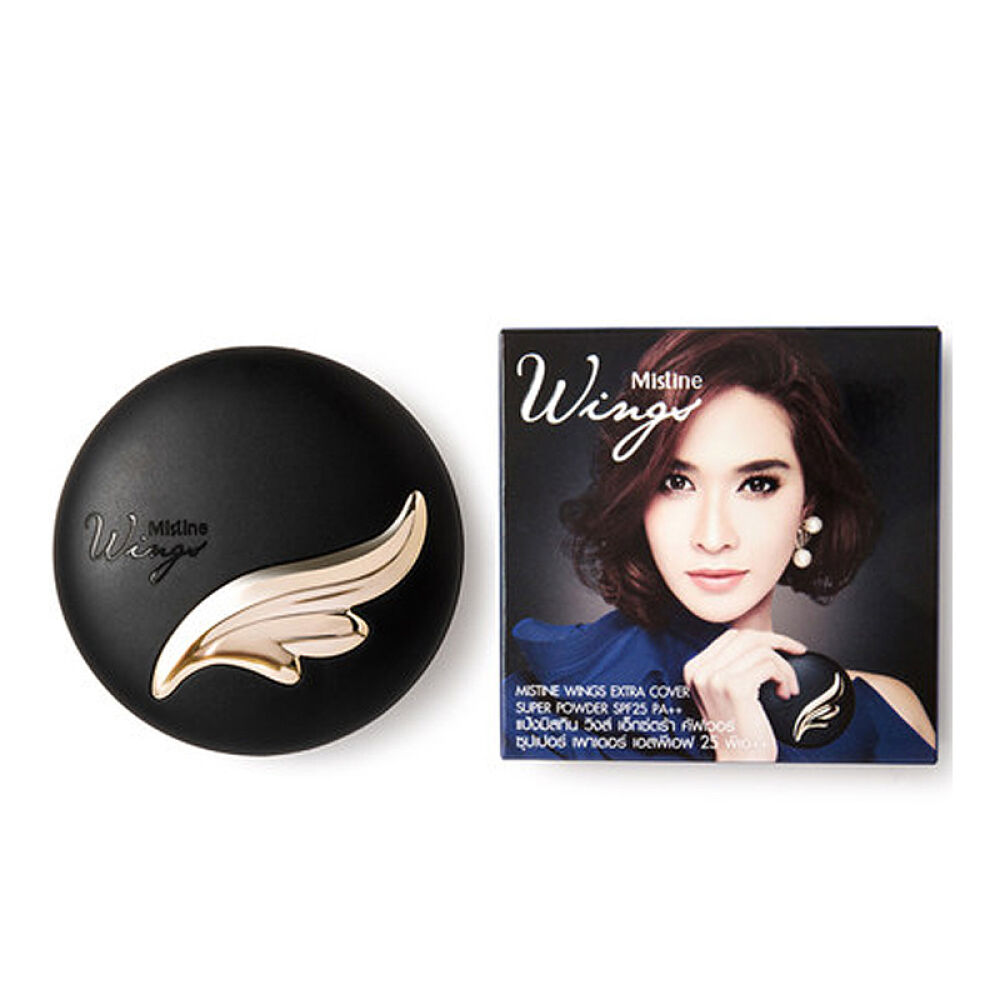 泰国Mistine粉饼底妆3d眉笔系列Wings羽翼粉饼遮瑕干粉S1象牙白0120