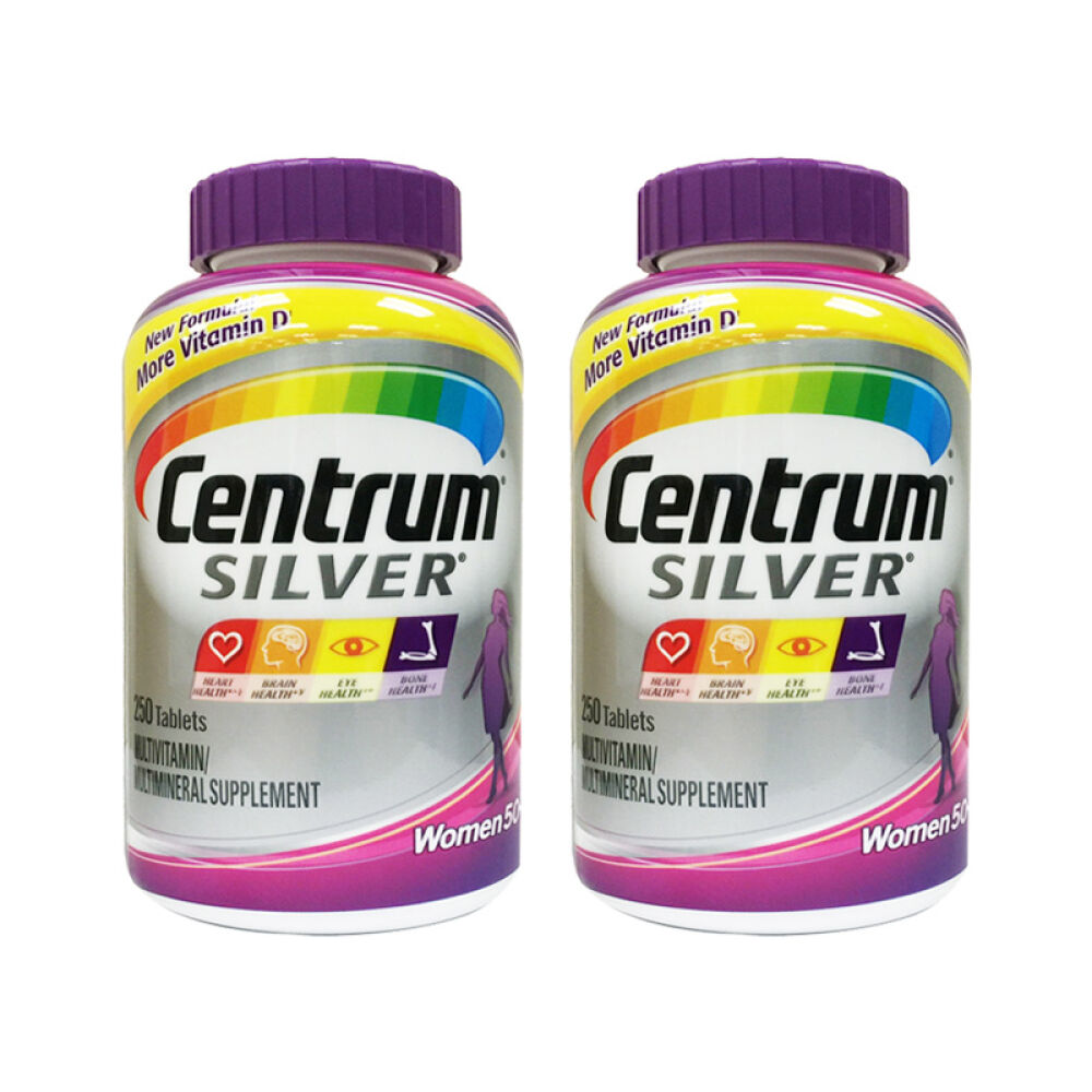 【美国直邮】Centrum善存银片维生素中老年人多种复合维生素片矿物质中老年女性(250粒*2瓶) 【美国直邮】Centrum善存银片维生素中老年人多种复合维生素片矿物质中老年女性(250粒*2瓶)