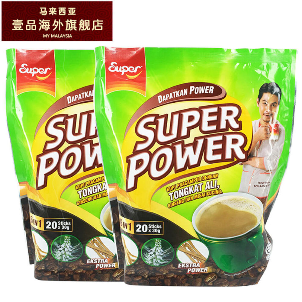 【马来西亚进口】超级力量6合1东革阿里人参猫须草咖啡（600gx2袋）